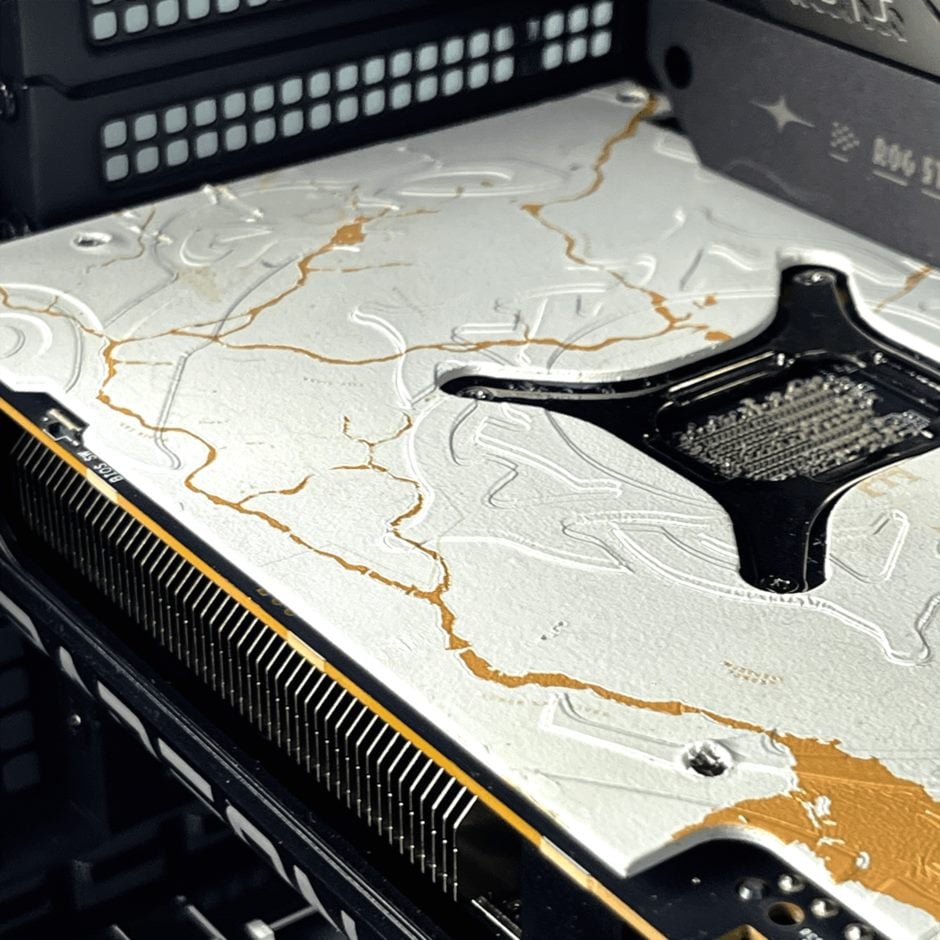 Backplate GPU peint