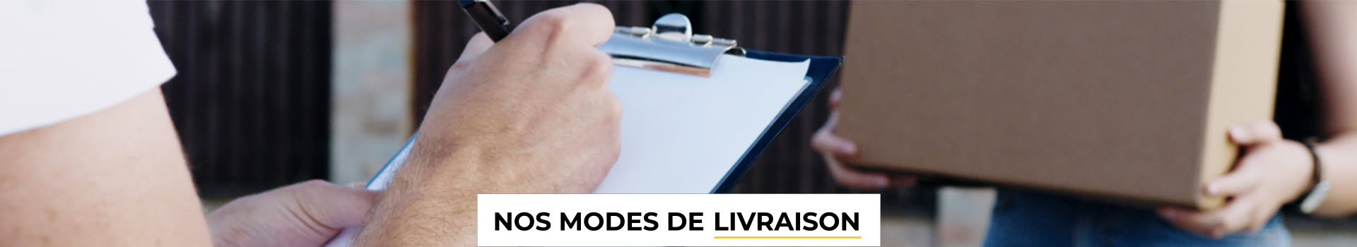 bannière modes de livraisons