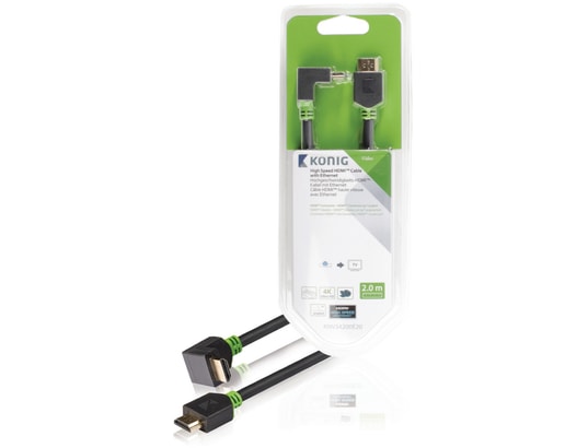 Connecteur HDMI Coudé à 90° 2.00 m Anthracite# - 2