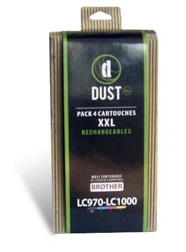 DUST Eco Pack 4 cart.rechargeables LC970-LC1000 XXL - Cybertek.fr - 0