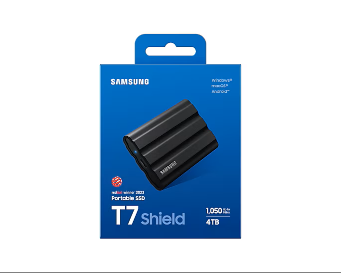 Samsung T7 SHIELD 4To Black (MU-PE4T0S/EU) - Achat / Vente Disque SSD externe sur Cybertek.fr - 7