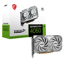 Carte graphique MSI GeForce RTX 4060 VENTUS 2X WHITE 8G OC - DLSS3 Cybertek