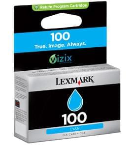 Cartouche N°100 Cyan 200p - 14N0900E pour imprimante Jet d'encre Lexmark - 0