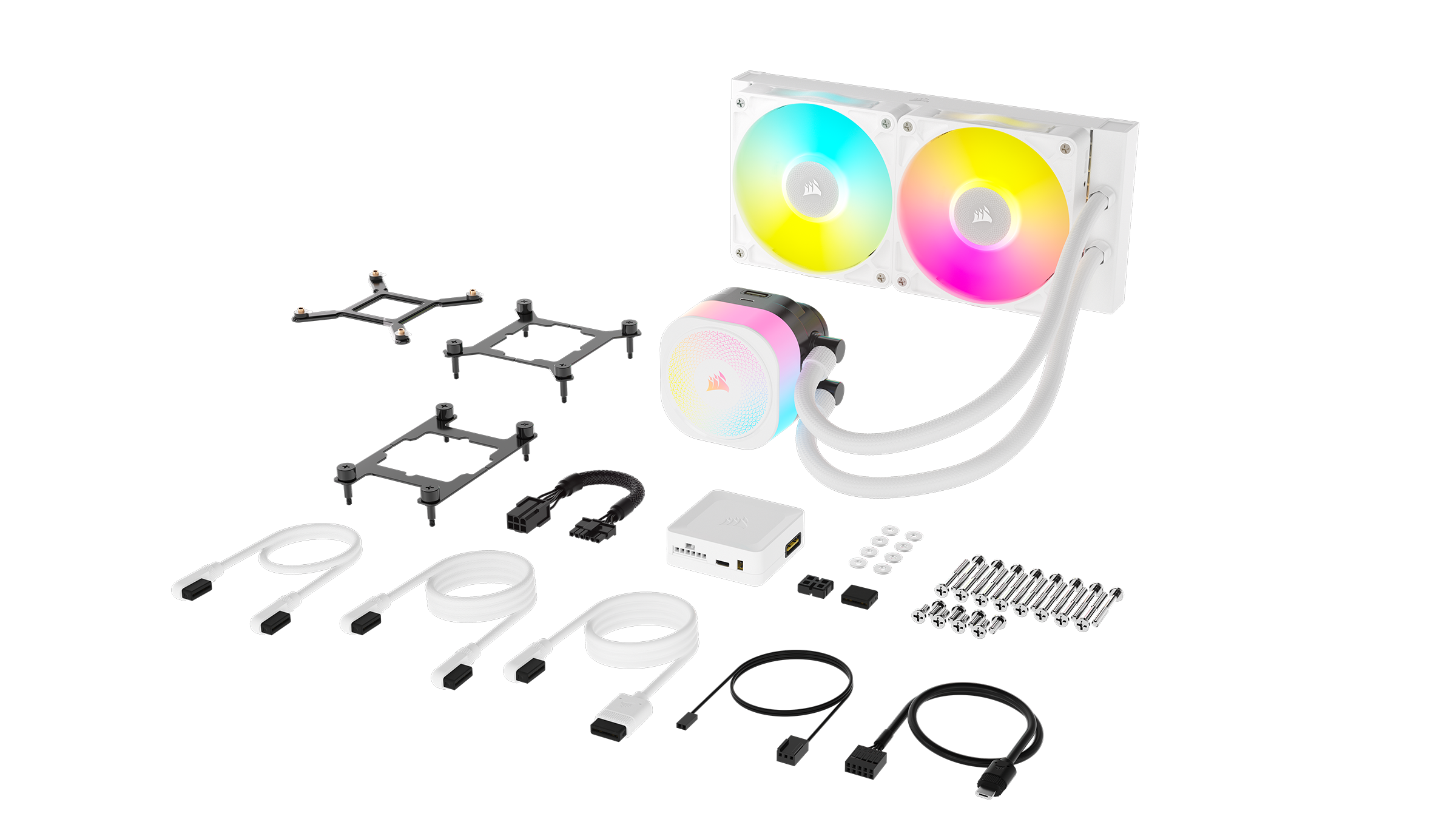 Corsair iCUE LINK TITAN - 240 RX LCD AIO/240mm - Blanc# - Watercooling - 10