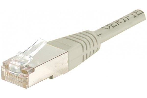 Cordon Cat 6, 4P Moule 0.50 m FTP Jaune - Connectique réseau - 0
