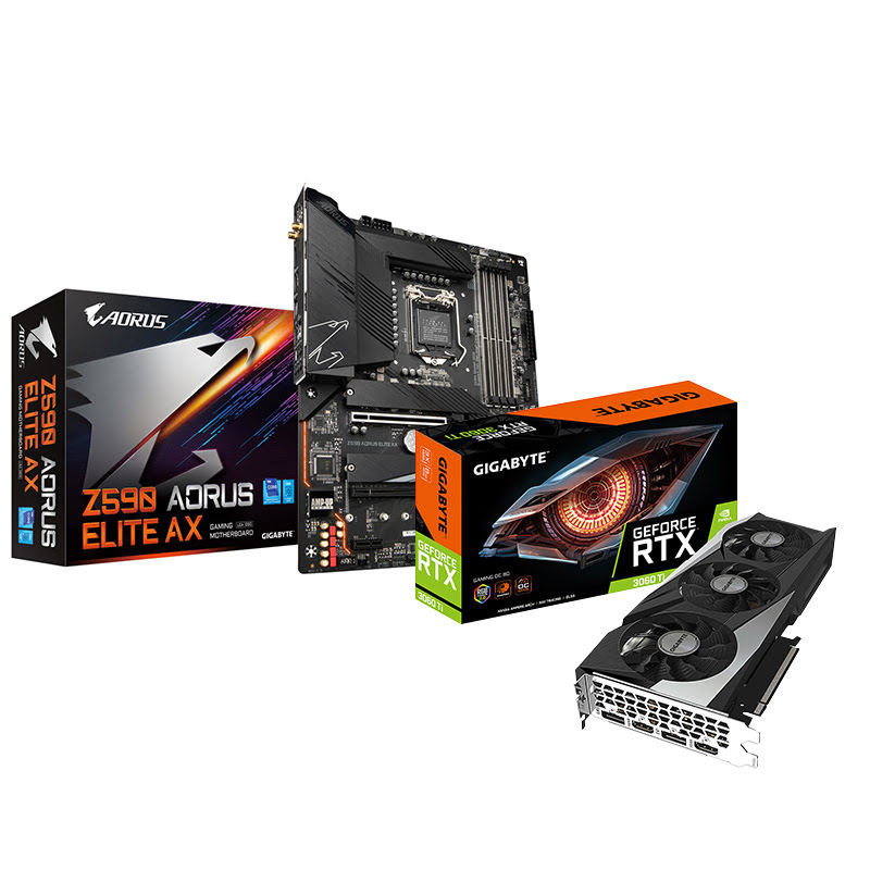 Pack Z590 AORUS ELITE AX + RTX 3060Ti GAMING OC - Cybertek.fr - 0