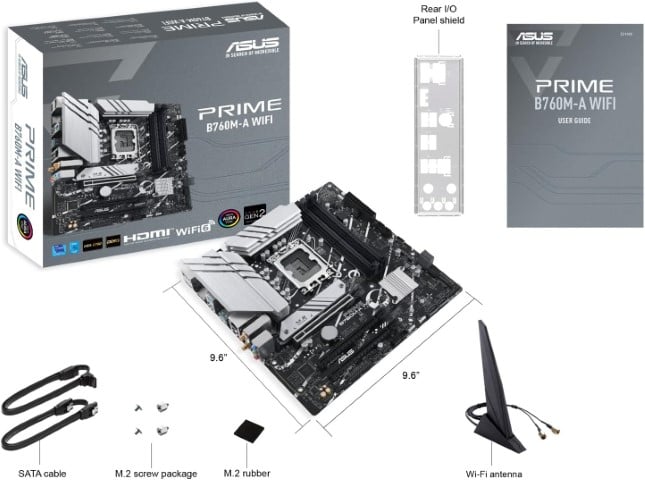 Asus PRIME B760M-F WIFI Micro-ATX  - Carte mère Asus - Cybertek.fr - 2