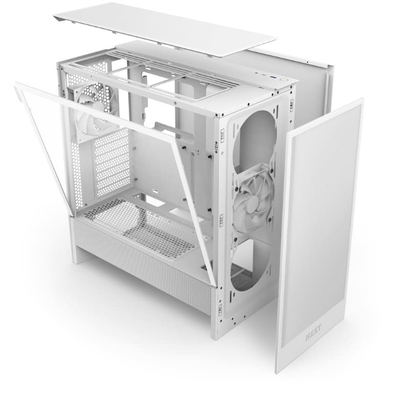 NZXT H5 Flow Blanc Blanc - Boîtier PC NZXT - Cybertek.fr - 2