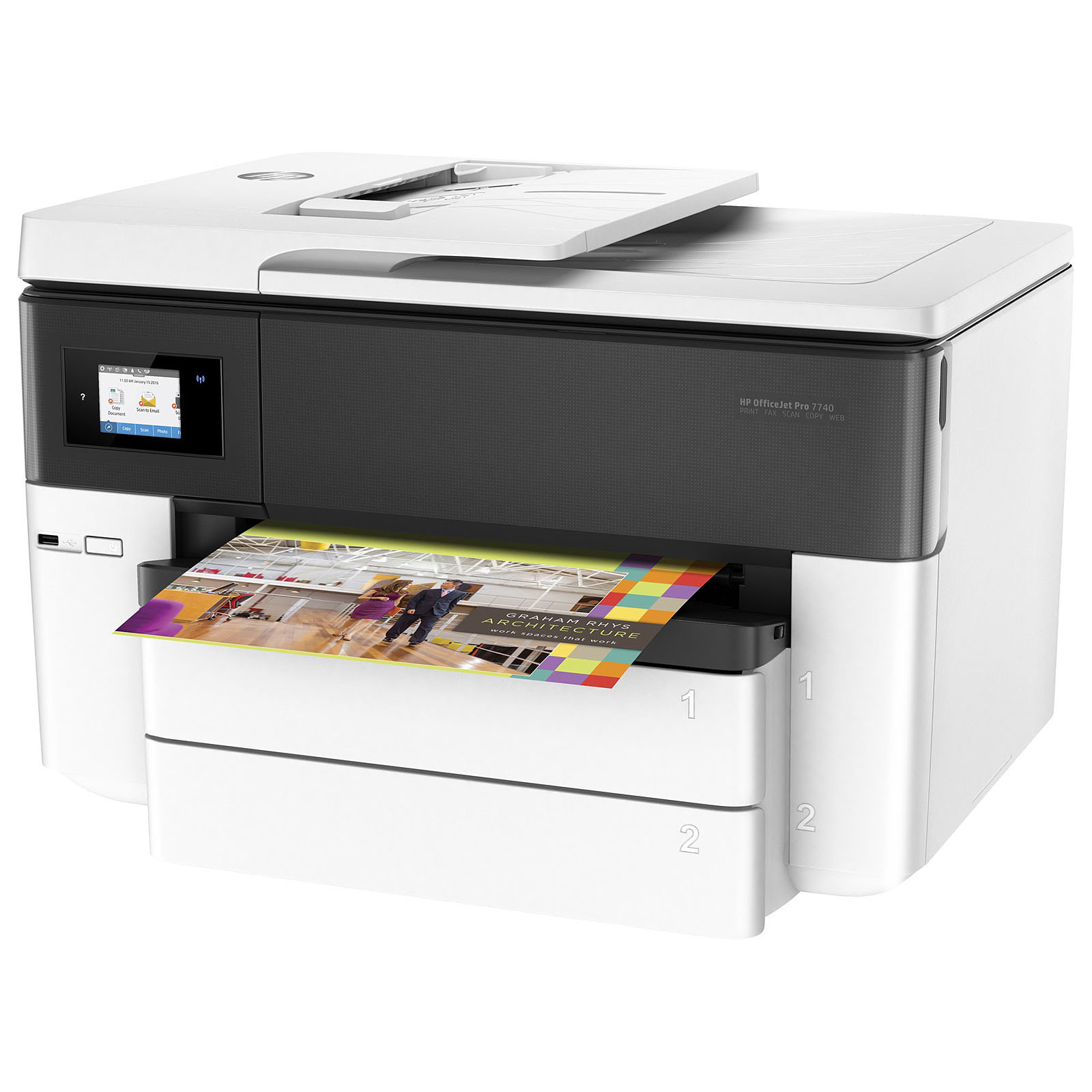 Imprimante multifonction HP OfficeJet Pro 7740 - Cybertek.fr - 3