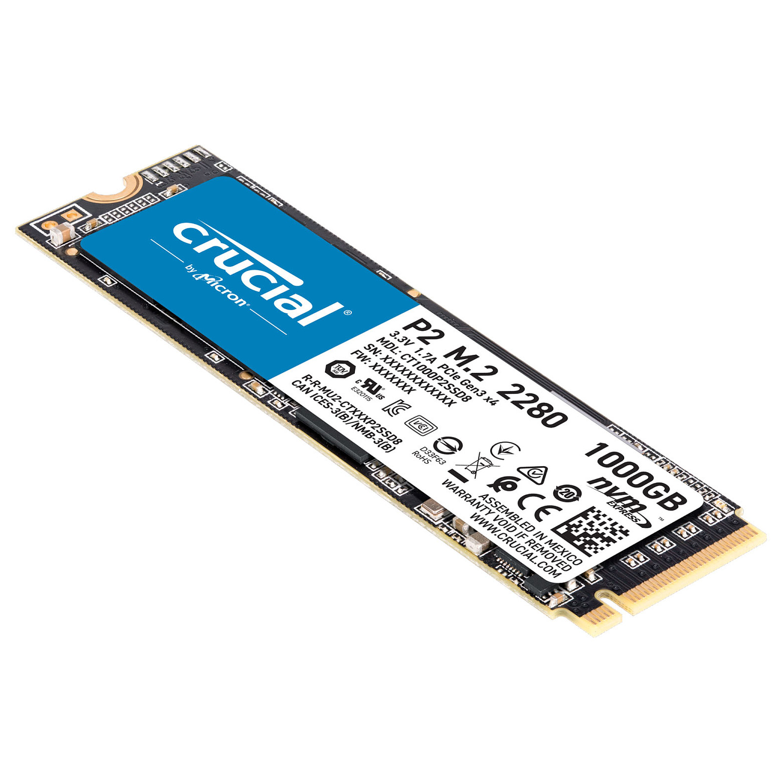 Crucial P2  M.2 - Disque SSD Crucial - Cybertek.fr - 2