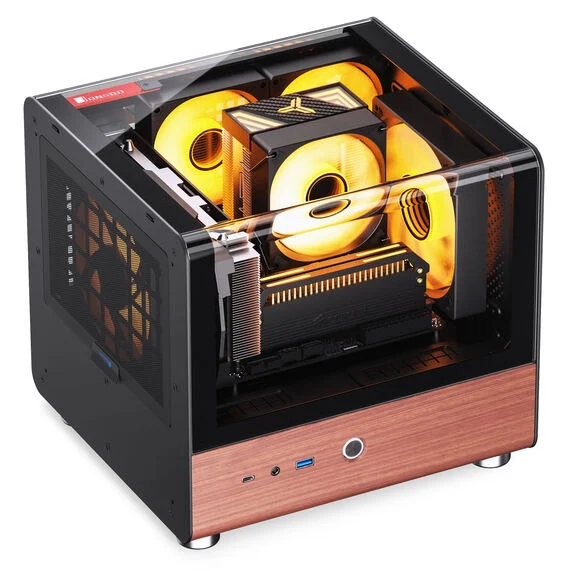 Jonsbo TK-0 TG Black/Wood Noir - Boîtier PC Jonsbo - Cybertek.fr - 3