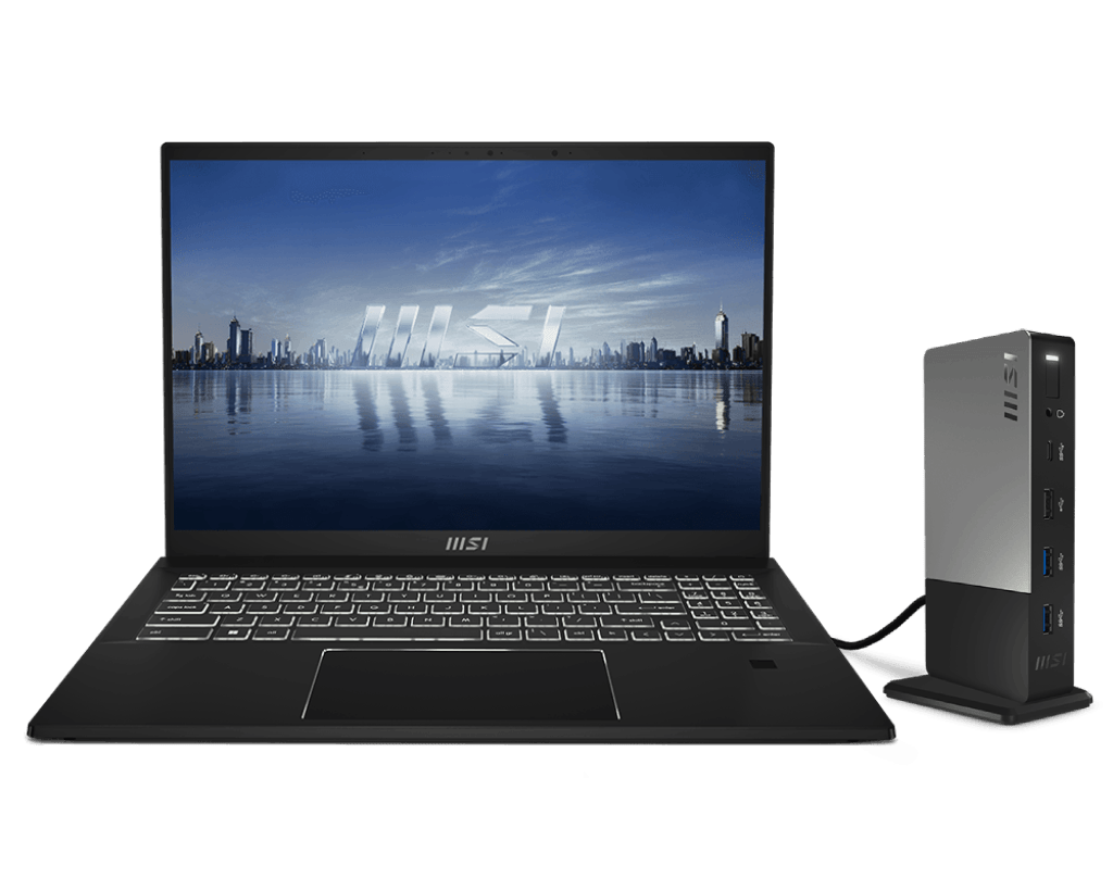 image produit MSI Summit E16FlipEvo A13MT-234FR + USB-C Docking Station Gen 2 Cybertek