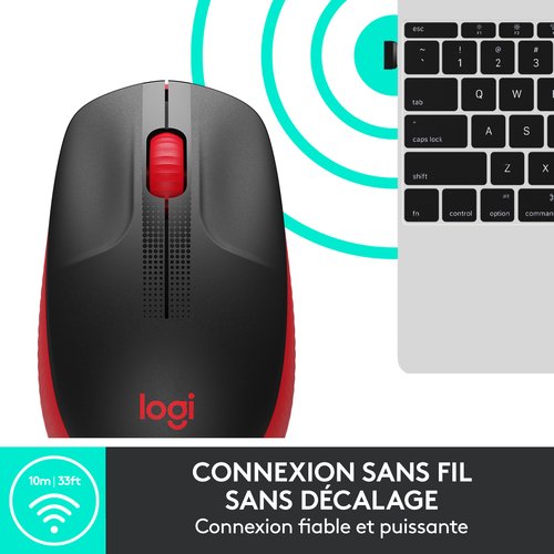 Logitech M190 Noir/Rouge - Souris PC Logitech - Cybertek.fr - 5