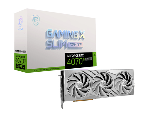 image produit MSI GeForce RTX 4070 Ti SUPER 16G GAMING X SLIM WHITE Cybertek