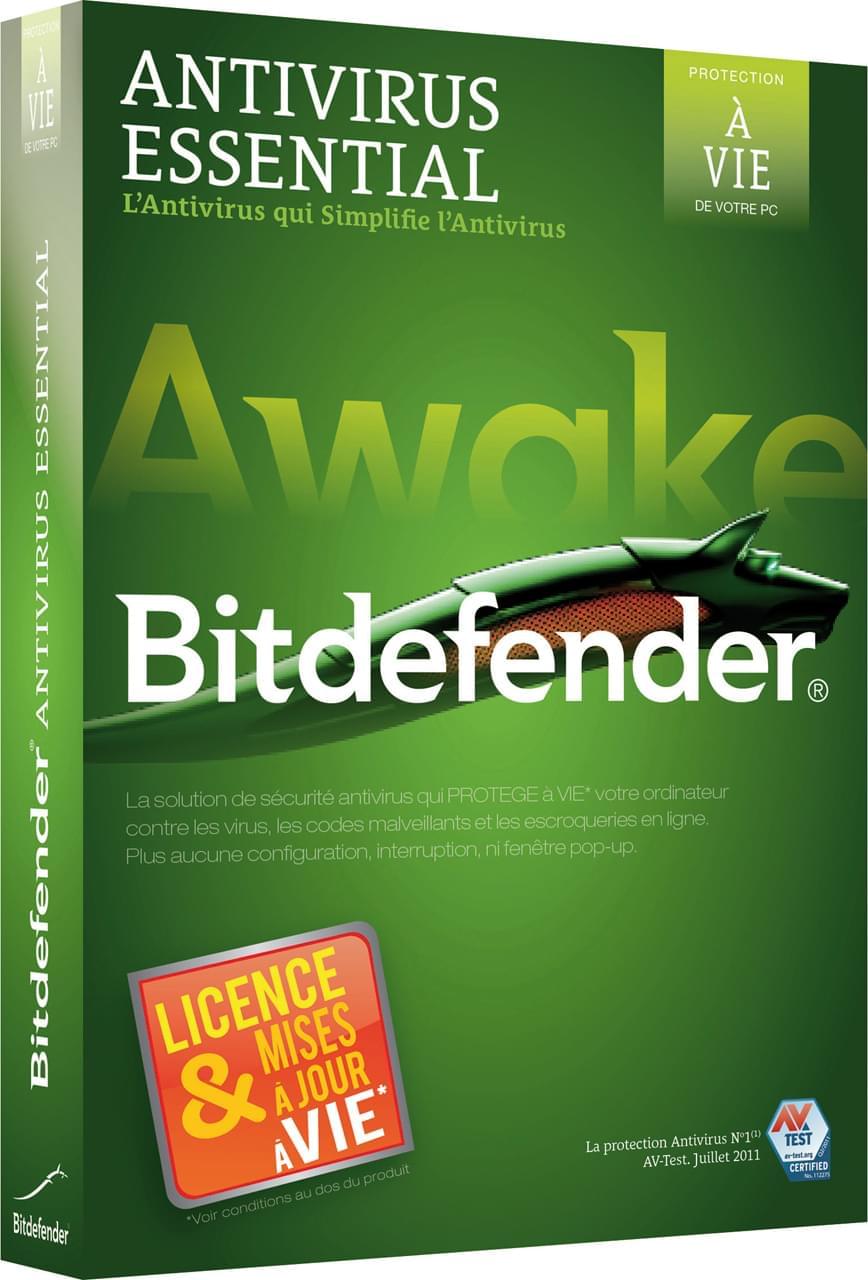 Bitdefender Essential - Protection à vie du PC / 1 Poste - Logiciel sécurité - 0