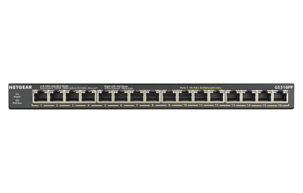 Switch Netgear 16 ports Gigabit POE+ - GS316PP - Cybertek.fr - 1