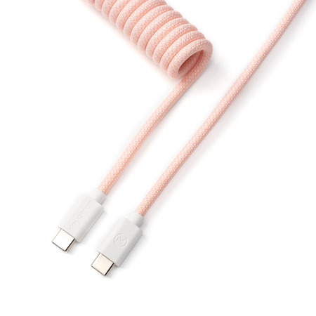 image produit Keychron Cable Coiled Aviator - USB C - Rose Clair Cybertek