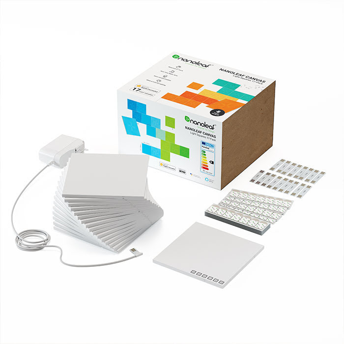 Nanoleaf Canvas Starter Kit - 17 pièces (NL29-0010SW-17PK) - Achat / Vente Objet connecté / Domotique sur Cybertek.fr - 1