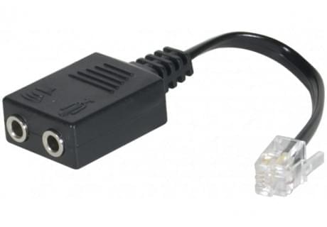 Accessoire téléphonie Cybertek Adaptateur RJ9 vers 2x Jack 3.5mm