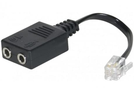 Accessoire téléphonie Cybertek Adaptateur RJ9 vers 2x Jack 3.5mm