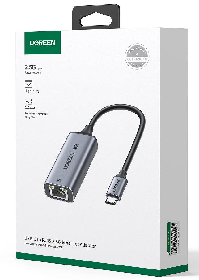 Adaptateur USB-C 3.1 vers RJ45/2.5G/Gris - Connectique réseau - 1