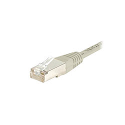 image produit  Cordon RJ45 cat6 F/UTP Gris - 1,5m Cybertek