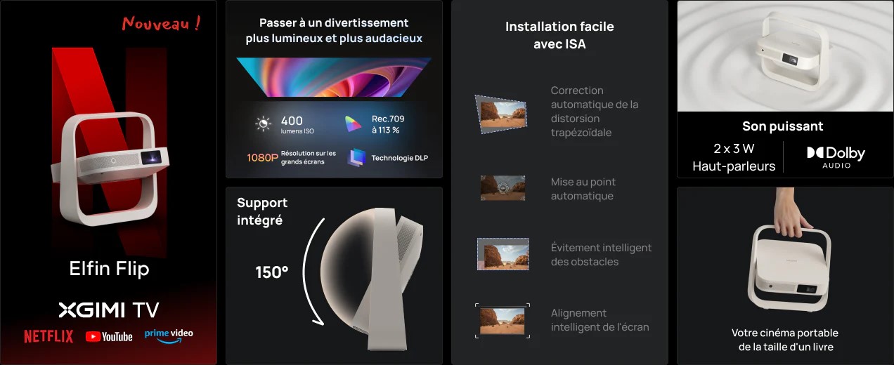 Xgimi Elfin Flip - Vidéoprojecteur Xgimi - Cybertek.fr - 7