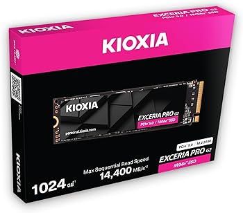 Kioxia LVE10Z1T02G8 1TB NVMe GEN5 Exceria Pro G2  M.2 - Disque SSD - 0