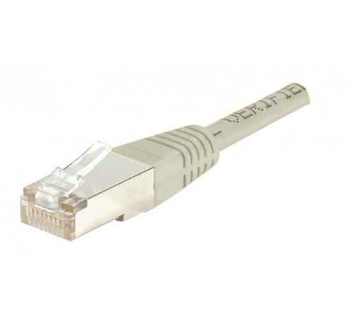 Cable RJ45 cat 5e F/UTP gris - 0,15 m - Connectique réseau - 1
