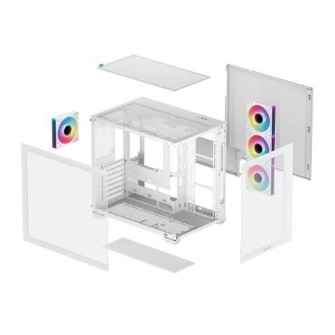 Deepcool CG530 4F Blanc Blanc - Boîtier PC Deepcool - Cybertek.fr - 11