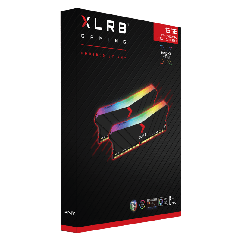 PNY XLR8 16Go (2x8Go) DDR4 3600MHz - Mémoire PC PNY sur Cybertek.fr - 1