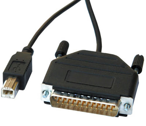 Adaptateur USB type B mâle - DB25 mâle - Connectique PC - 0
