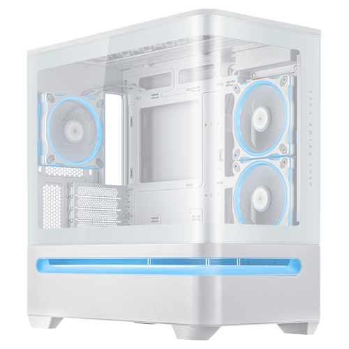 Asus Prime AP202 TG ARGB Blanc Blanc - Boîtier PC Asus - 1