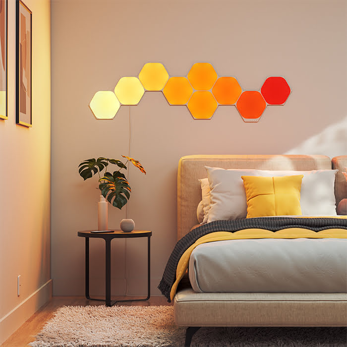 Nanoleaf Shapes Hexagons Starter Kit - 9 pièces  (NL42-0002HX-9PK) - Achat / Vente Objet connecté / Domotique sur Cybertek.fr - 5