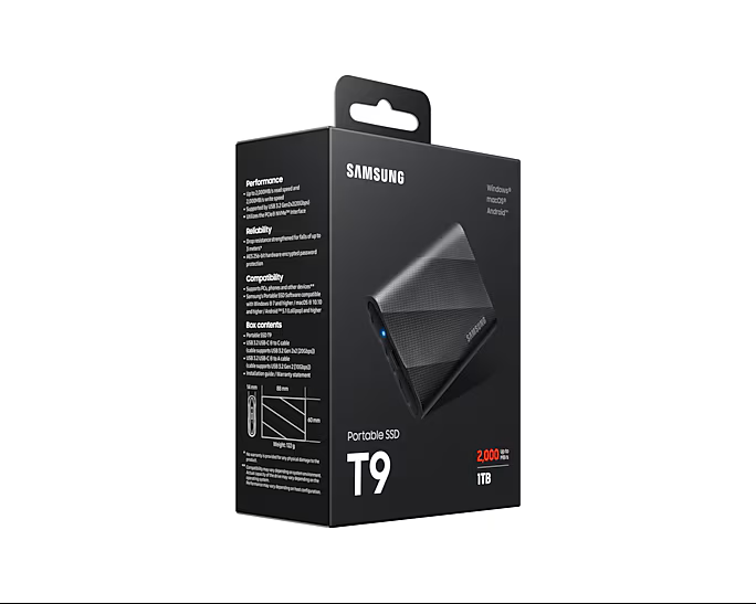 Samsung T9 1To (MU-PG1T0B/EU) - Achat / Vente Disque SSD externe sur Cybertek.fr - 5