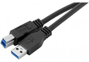 Connectique PC Câble USB 3.0 Mâle A -Mâle B - 1.8m