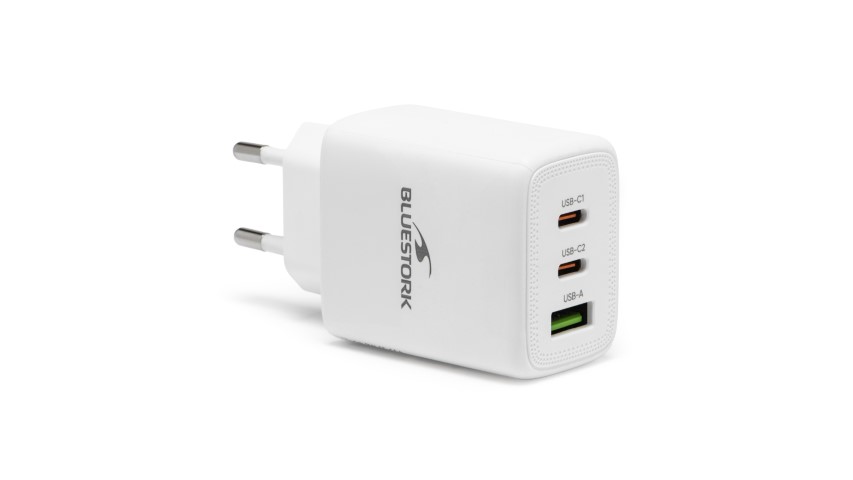 Chargeur USB/3 ports/65W/Blanc - Accessoire téléphonie Bluestork - 0