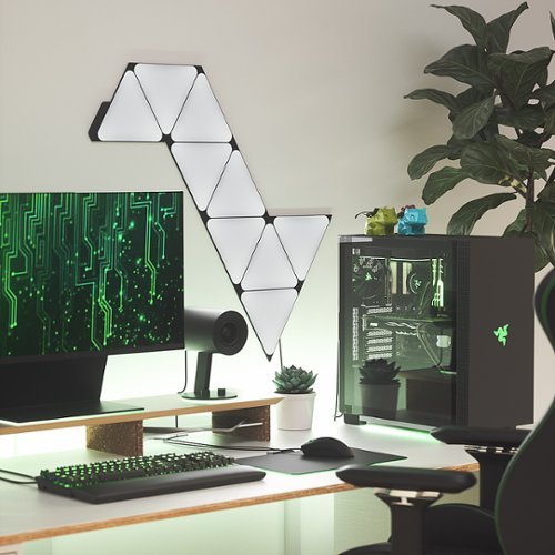 Nanoleaf Shapes Black Triangles Starter Kit - 9 pièces (NL47-0102TW-9PK) - Achat / Vente Objet connecté / Domotique sur Cybertek.fr - 5