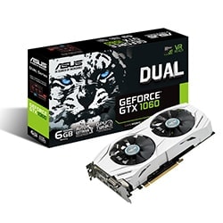 Carte graphique Asus DUAL GTX1060 O6G GTX1060/6Go/DVI/HDMI/DP