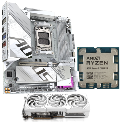 9070 Pure + 7800X3D + B850M W - Cybertek.fr - 0