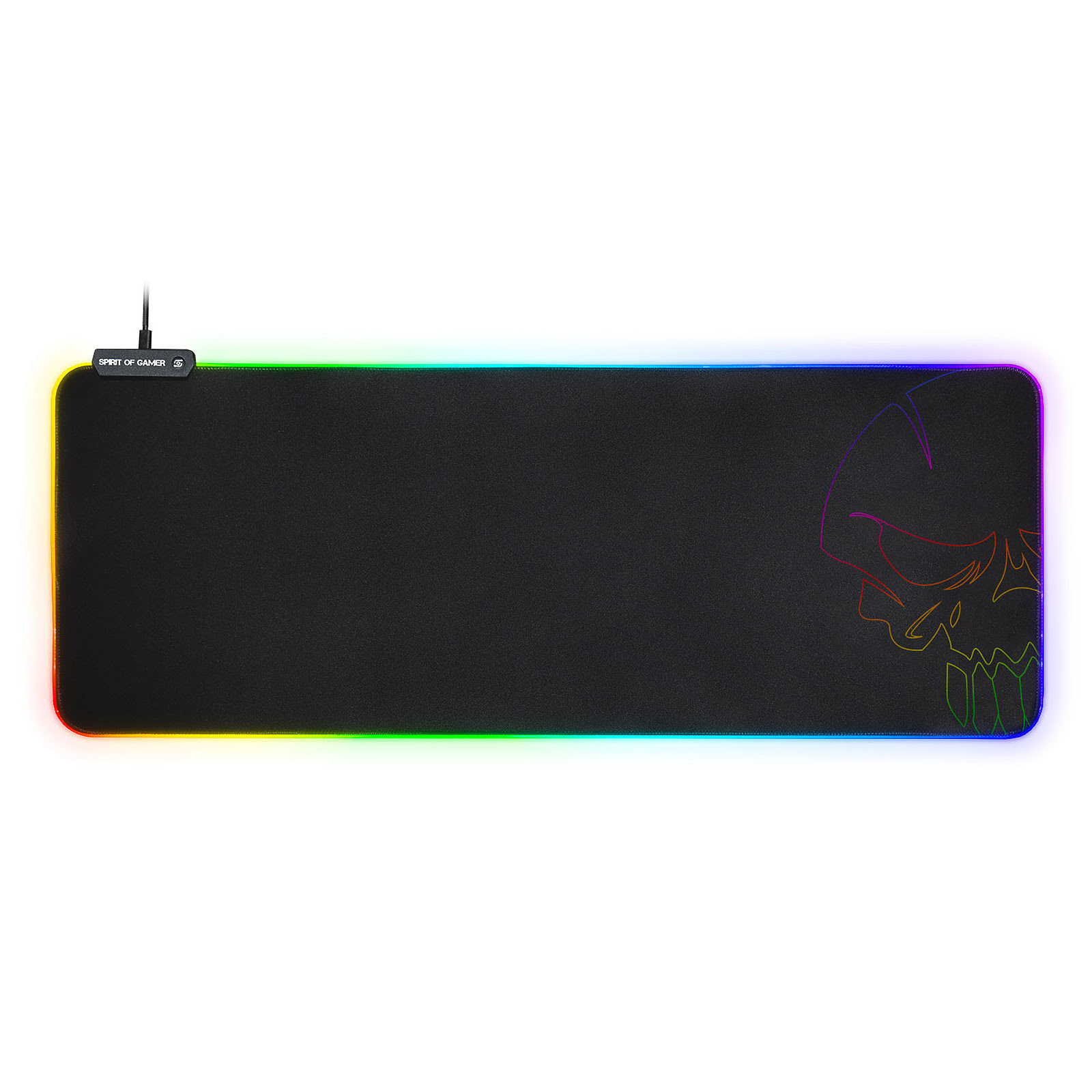 Spirit Of Gamer Skull RGB Gaming mouse pad - Taille XXL - Tapis de souris - 0