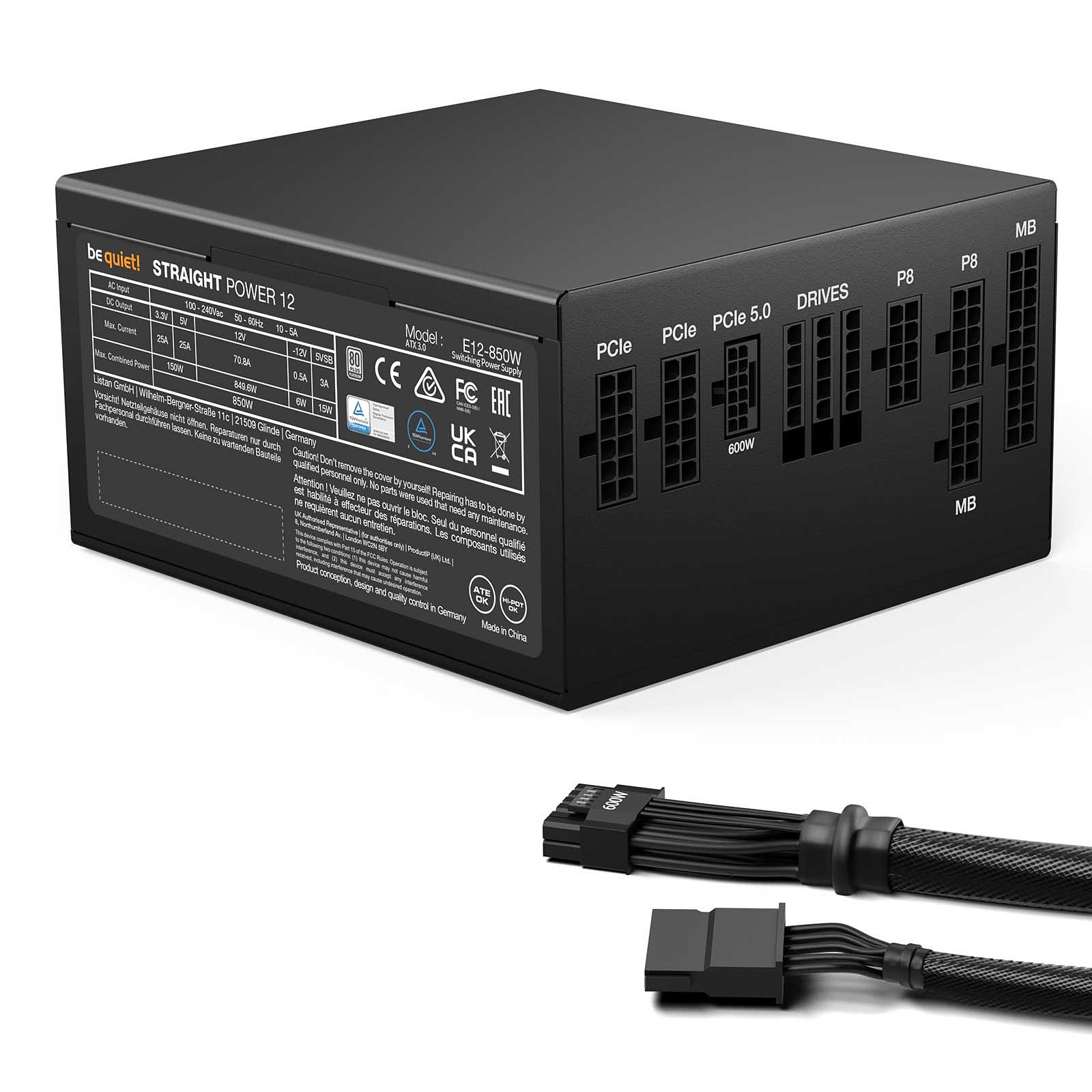 be quiet! Straight Power 12 80+ PLAT (850W) - Alimentation - 1