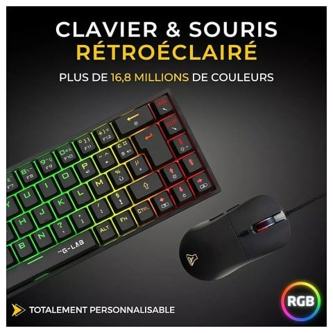 The G-LAB Combi Titanium - Pack Clavier/Souris - Cybertek.fr - 2