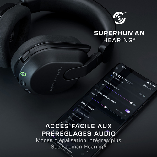 Turtle Beach Stealth 600 PC GEN3/Sans fil/Noir Stereo - Micro-casque - 16