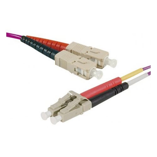 Connectique réseau Cybertek Jarretière fibre optique duplex OM4 SC/LC - 10m