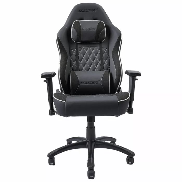 Siège PC Gamer AKRacing California Ojai - Noir/Gris/Simili Cuir/3D