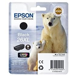 Consommable imprimante Epson  Cartouche d'encre Noir 26XL Cybertek