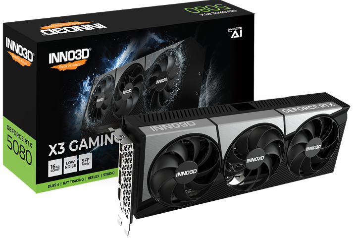 Carte graphique Inno3D RTX 5080 X3 Gaming OC 16GB Cybertek
