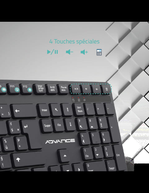 Advance Workmate Plus Wireless - Pack Clavier/Souris - Cybertek.fr - 3
