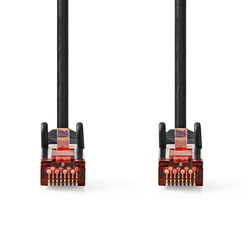 Cable RJ45 male/male - CAT6 S/FTP - Noir - 2m - 1